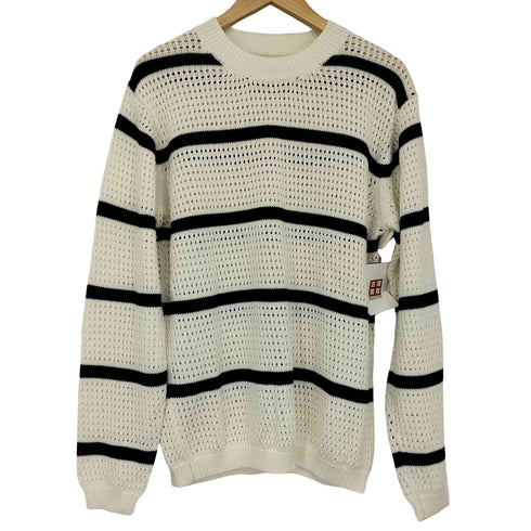 ザダファーオブセントジョージ The DUFFER of ST.GEORGE ボーダー 透かし編み ニット メンズ JPN:M