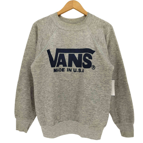 バンズ VANS 80S USA製 デカロゴ クルーネック スウェット メンズ import:M