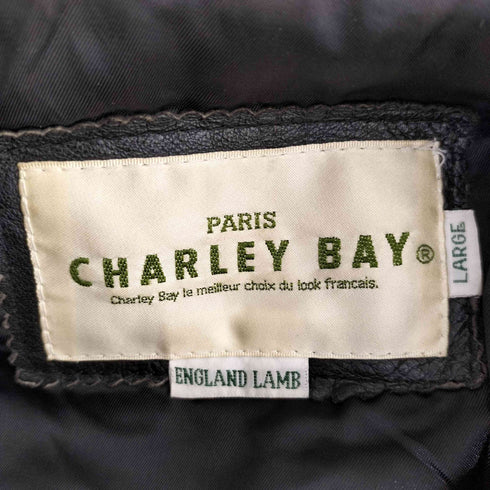 CHARLEY BAY SHEEPSKIN ジップアップ レザージャケット メンズ import:L