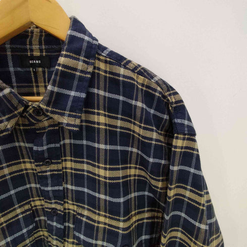 ビームス BEAMS ショート チェックシャツ メンズ JPN:L