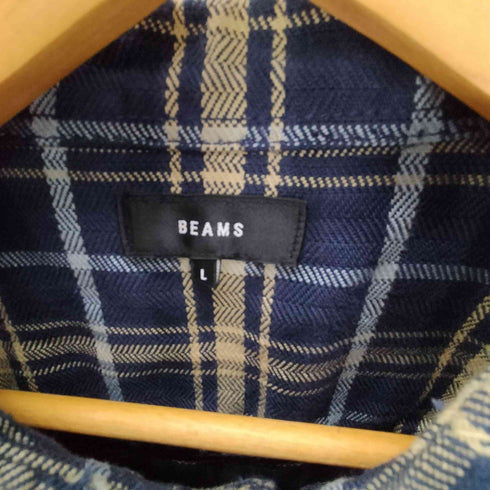 ビームス BEAMS ショート チェックシャツ メンズ JPN:L