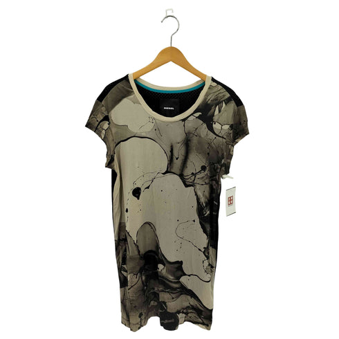 ディーゼル DIESEL メッシュドッキング マーブルデザイン 半袖 ワンピース Y2K レディース