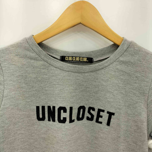 CLUB CLUB CLUB UNCLOSET フロッキープリント 長袖Tシャツ カットソー Y2K レディース M
