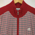 アディダス adidas GOLF ロゴ刺繍 蓄熱 素材切替 ギンガムチェック ジップアップ ニットジャケット メンズ O