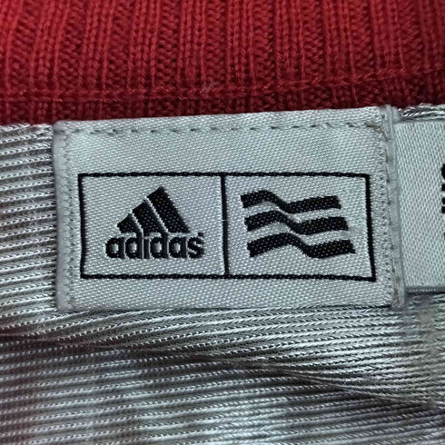 アディダス adidas GOLF ロゴ刺繍 蓄熱 素材切替 ギンガムチェック ジップアップ ニットジャケット メンズ O