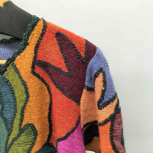 peruvian connection 総柄 アルパカコットン ニットセーター メンズ import:L