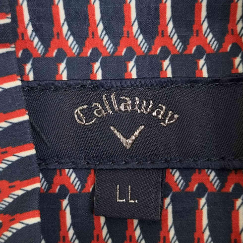 キャロウェイ Callaway ロゴ刺繍 総柄 2way ブルゾン メンズ LL