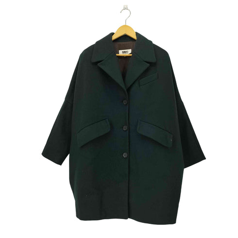 エムエムシックスメゾンマルジェラ MM6 Maison Margiela オーバーサイズド ウールメルトン コクーンコート レディース 36