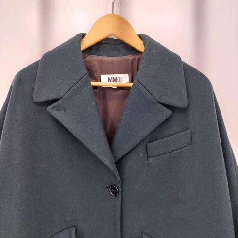 エムエムシックスメゾンマルジェラ MM6 Maison Margiela オーバーサイズド ウールメルトン コクーンコート レディース 36