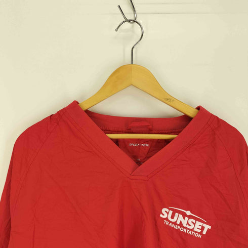 SPORT TEK 企業ロゴ刺繍 Vジャン プルオーバー ジャケット メンズ 4XL