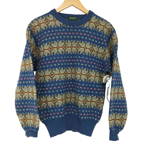 ジャンセン jantzen ノルディック柄 バーズアイ ウールニットセーター レディース JPN:M