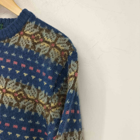 ジャンセン jantzen ノルディック柄 バーズアイ ウールニットセーター レディース JPN:M