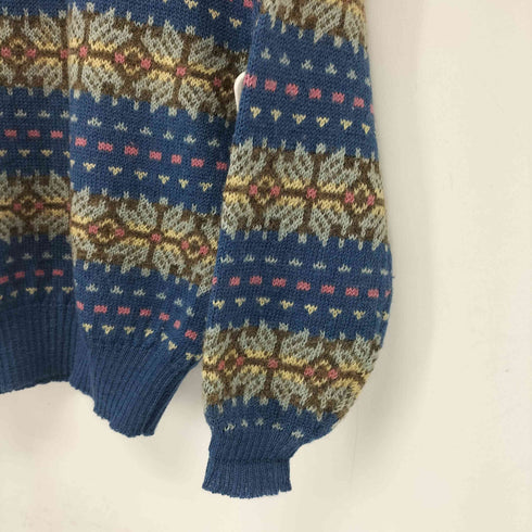 ジャンセン jantzen ノルディック柄 バーズアイ ウールニットセーター レディース JPN:M