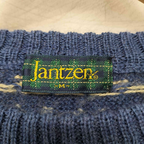 ジャンセン jantzen ノルディック柄 バーズアイ ウールニットセーター レディース JPN:M