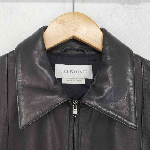 ジルスチュアート JILLSTUART イタリア製 本革 レザージャケット レディース JPN:M