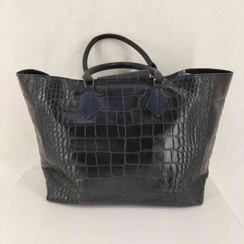 ADMJ クロコ型押しレザートートバック レディース