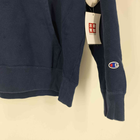 チャンピオン Champion 90S 都市ロゴ プリント 目有り ドローコード 裏起毛 プルオーバー パーカー メンズ import:M