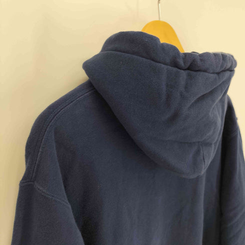 チャンピオン Champion 90S 都市ロゴ プリント 目有り ドローコード 裏起毛 プルオーバー パーカー メンズ import:M