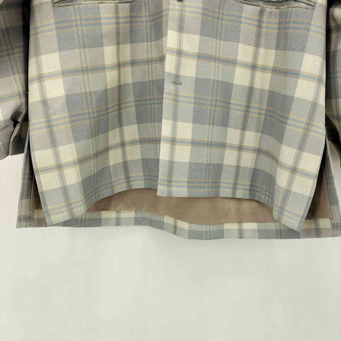 アメリ AMERI CHECK SHIRT マドラスチェック シングルブレスト オープンカラー チェックシャツ ジャケット レディース