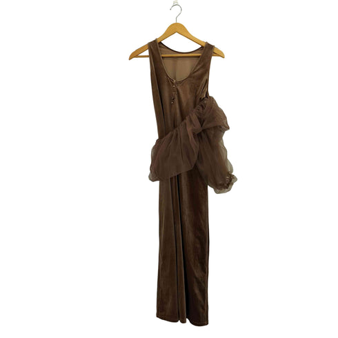 アメリ AMERI フリルレイヤー ベロア ドレスワンピース レディース