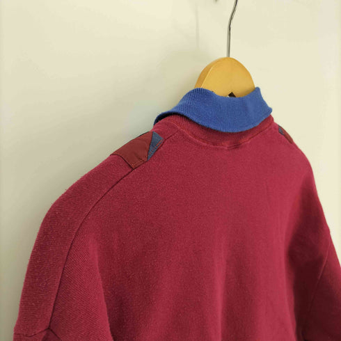 ジャージーズ JERZEES 90S USA製プルオーバー スウェット ポロ ステッチデザイン 綿ポリ メンズ import:M