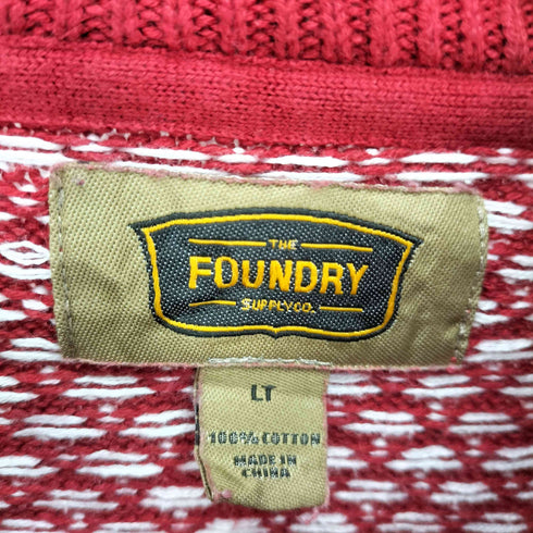 総柄 トナカイ ハーフジップ ニット セーター メンズ LT