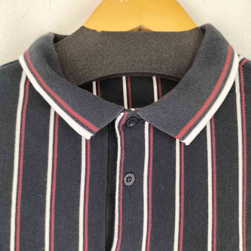 フレッドペリー FRED PERRY 月桂樹 ロゴ刺繍 ストライプ S/S ポロシャツ メンズ import:S