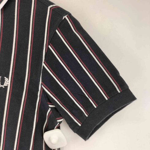 フレッドペリー FRED PERRY 月桂樹 ロゴ刺繍 ストライプ S/S ポロシャツ メンズ import:S