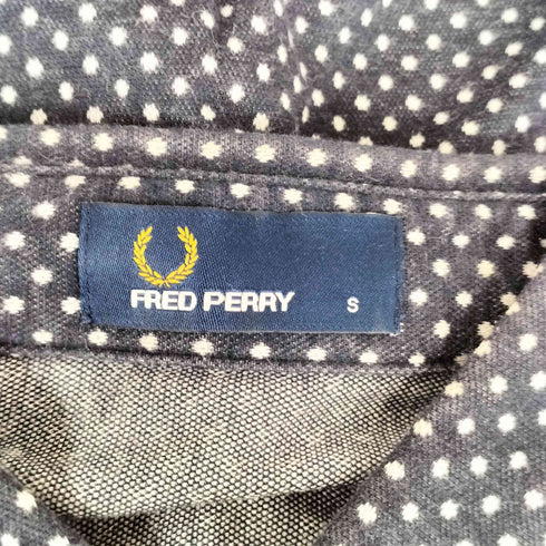 フレッドペリー FRED PERRY 月桂樹 ロゴ刺繍 ドット柄 S/S シャツ メンズ import:S