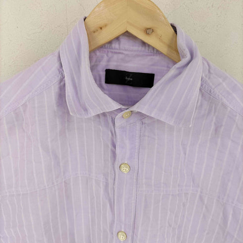 エルメネジルドゼニア Ermenegildo Zegna ストライプ レギュラーカラーシャツ メンズ