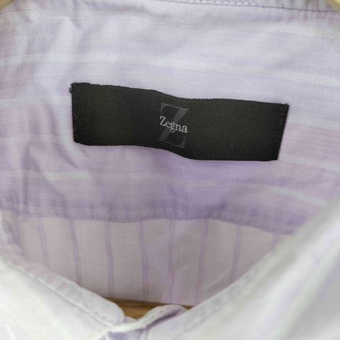 エルメネジルドゼニア Ermenegildo Zegna ストライプ レギュラーカラーシャツ メンズ