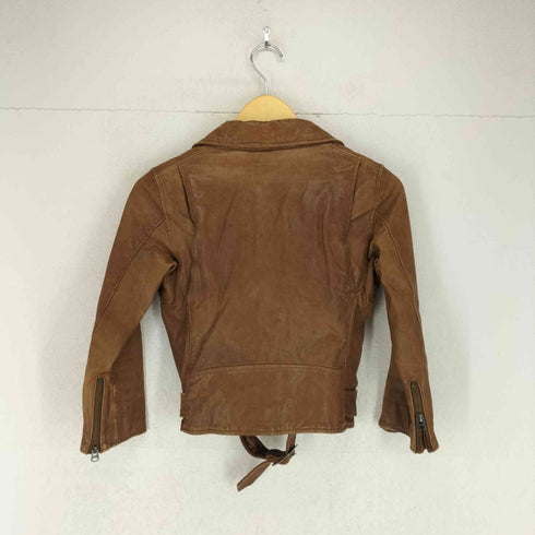 ビューティフルピープル beautiful people lamb leather ダブルライダースジャケット レディース