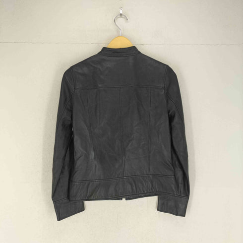 ナチュラルビューティーベーシック NATURAL BEAUTY BASIC lamb leather ラムレザーシングルライダースジャケット レディース L