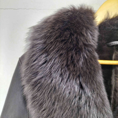 CONCERTINA real suede real fox フォックスファーリアルムートンコート レディース 11