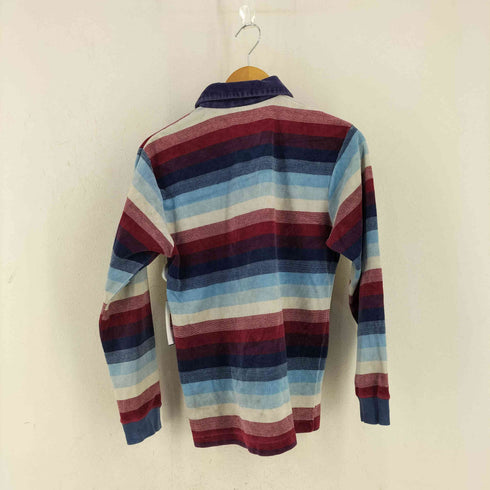 ベロア ボーダー ポロシャツ メンズ import:M