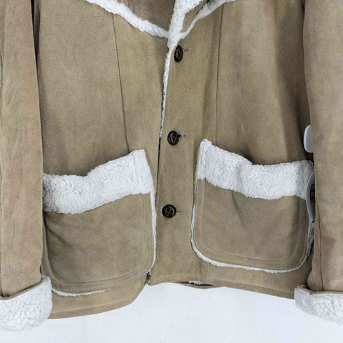 シアーズ Sears 70S くるみボタン 裏ボア ムートンコート メンズ import:M