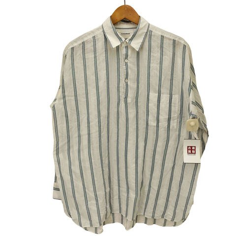 マーカウェア markaware PULLOVER SHIRTS ORGANIC SUPIMA/BROWN COTTON STRIPE メンズ JPN:1