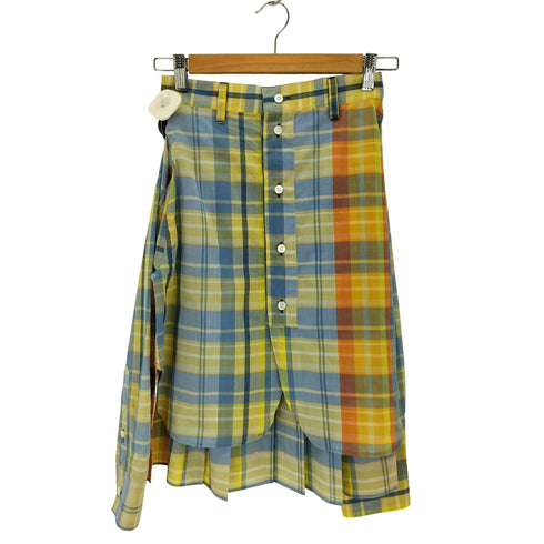 ファセッタズム FACETASM 25SS MADRAS CHECK PLEATED SLEEVE SKIRT レディース JPN:1