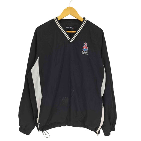 企業ロゴ刺繍 ドローコード シェルプルオバー プルオーバー Vジャン メンズ import:L