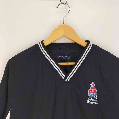 企業ロゴ刺繍 ドローコード シェルプルオバー プルオーバー Vジャン メンズ import:L