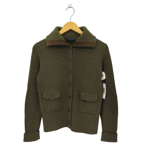 ラルフローレン RALPH LAUREN カシミヤウール スウェード エルボーパッチ ニット カーディガン レディース import:M
