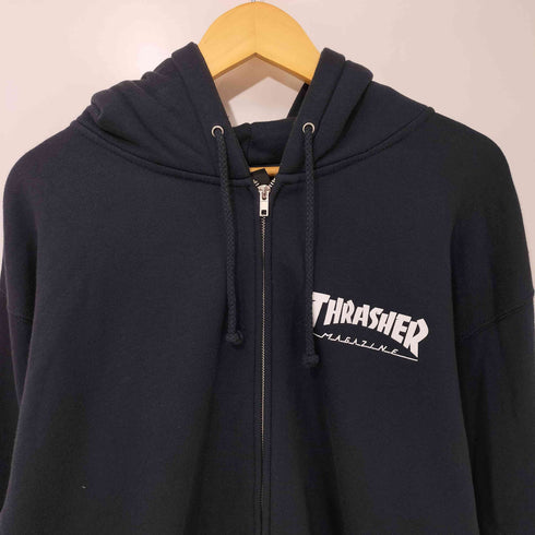 スラッシャー THRASHER ロゴプリント ジップ パーカー メンズ import:L