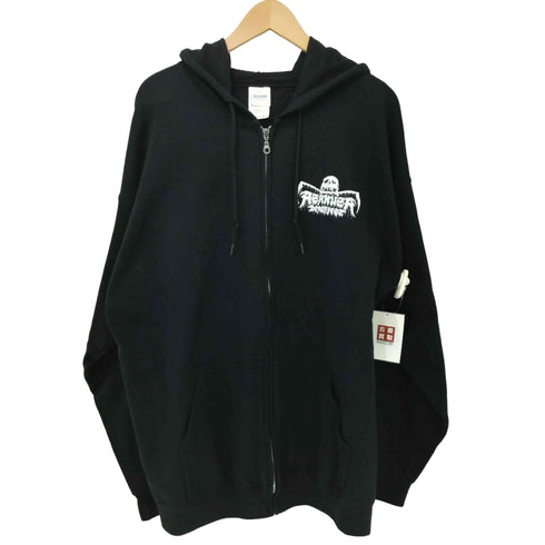 デスメタル バンドロゴ プリント ジップパーカー メンズ import:XL
