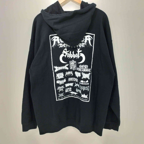 デスメタル バンドロゴ プリント ジップパーカー メンズ import:XL
