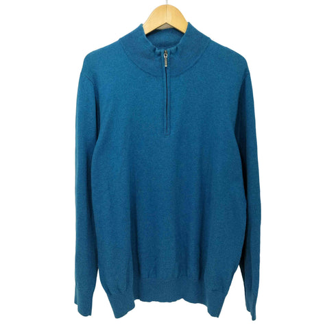 エルエルビーン L.L.Bean 00s コットンカシミヤ ハーフジップ ニット セーター メンズ import:L