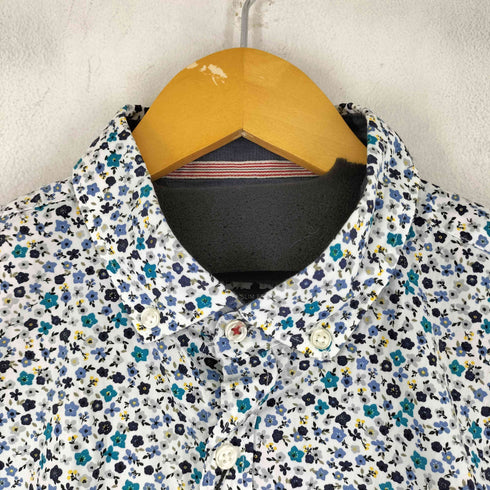 ザラ ZARA SLIM FIT 花柄 L/S BDシャツ メンズ import:L