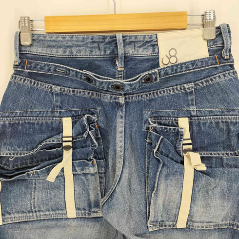 ジョンブル Johnbull バックアジャスター ジップフライ カーゴ デニム ハーフパンツ Y2K メンズ JPN:L