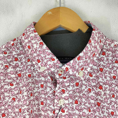 ザラ ZARA SLIM FIT 花柄 L/S シャツ メンズ import:L