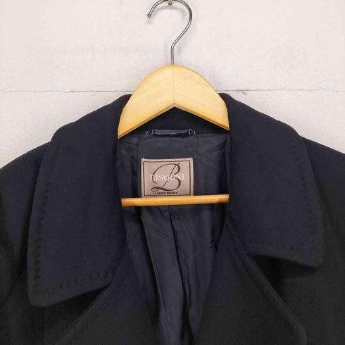 BISOGNI MADE IN ITALY Pure Cashmere カシミヤ100 ショートダブルチェスターコート メンズ M