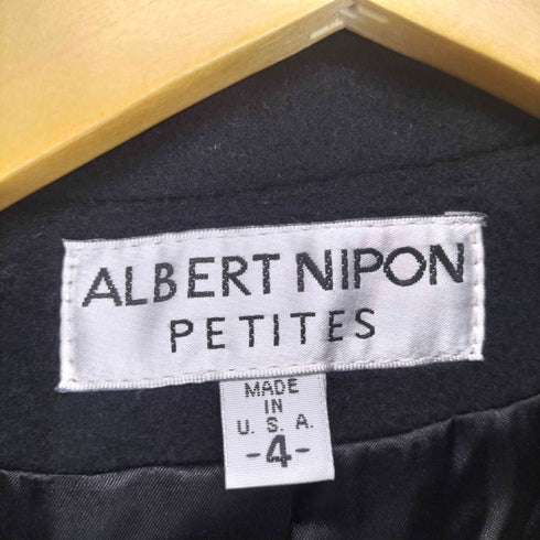 ALBERT NIPON USA製 Cashmere カシミヤ混ステンカラーコート レディース 4